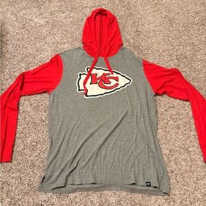 47 Brand -Chiefs Women’s Red and Gray Hoodie